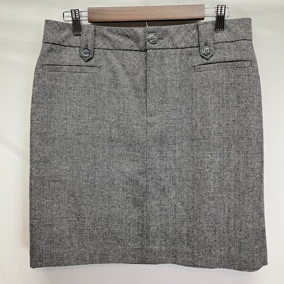 Eddie Bauer Womens Gray Tweed Fully Lined Wool Knee Length Skirt‎ Size 10 - Picture 1 of 4